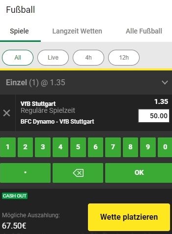 Unibet Wettschein