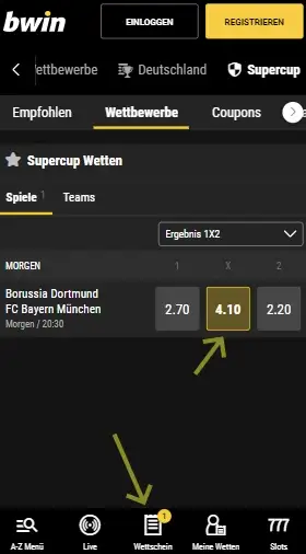 bwin wettschein