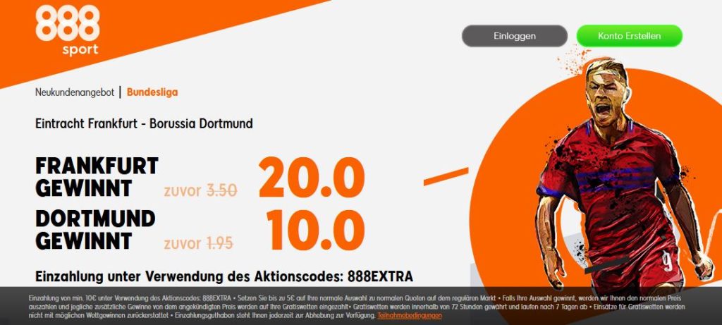 888Sport Quotenboost Bundesliga Wetten