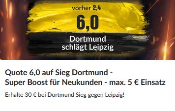 SuperBoost zu BVB RBL bei Bildbet