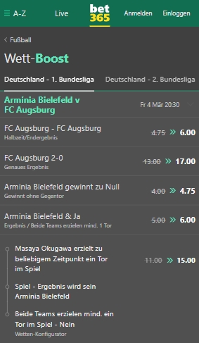 Bet365 Quoten Boost