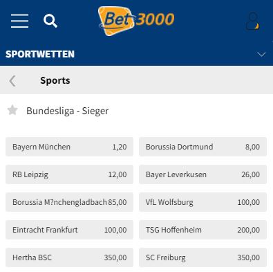 europäischen quoten bet3000