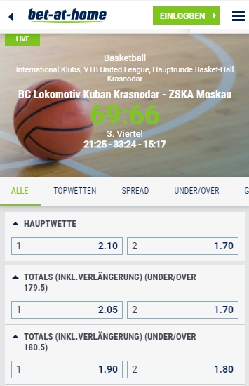 Bet-at-home Basketball live