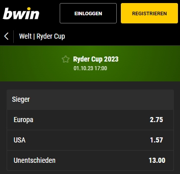 Bwin Golfwetten