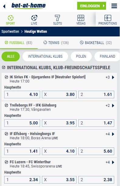 Ladezeiten Wettanbieter Bet-at-home