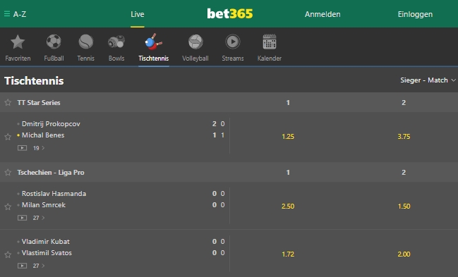 Bet365 Live Wetten