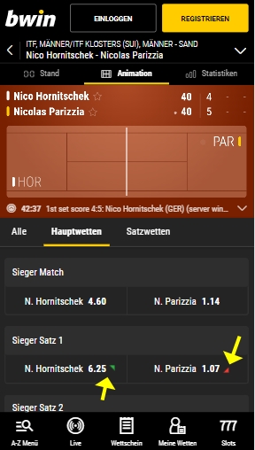 bwin Live-Wetten