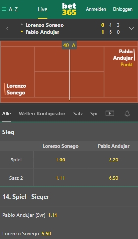 Bet365 Live-Wetten