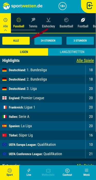 Sportwetten.de Mobile Wetten