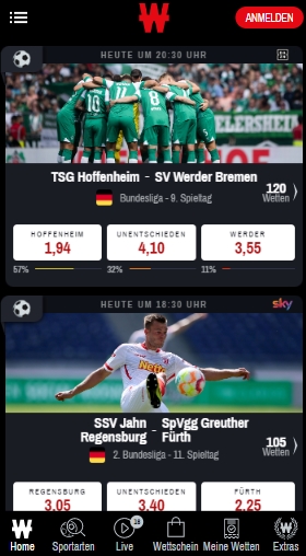 WINAMAX Mobile-Wetten