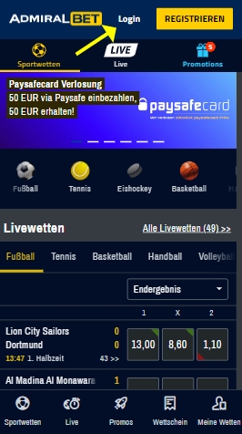 AdmiralBet Login
