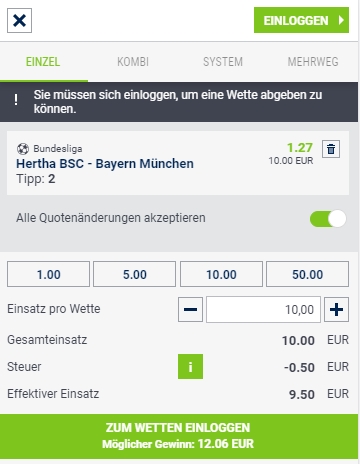 Bet-at-home Wettsteuer