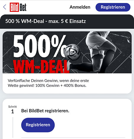 BildBet WM 2022 Bonus