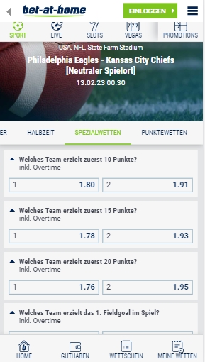 Bet-at-home NFL Wetten