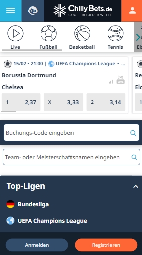 Chillybets Sportwetten App