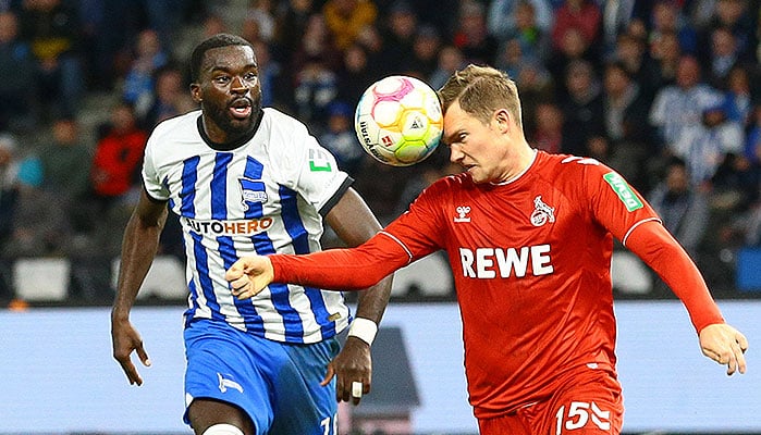 Luca Kilian vs Wilfried Kanga / 1. FC Köln Hertha Tipp