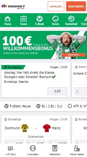 Oddset Sportwetten App