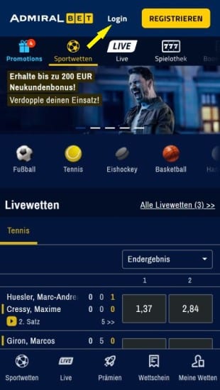 AdmiralBet Login