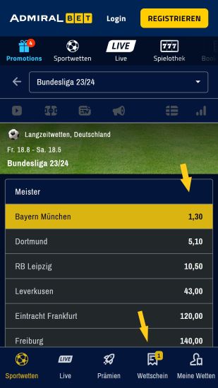 AdmiralBet Sportwetten