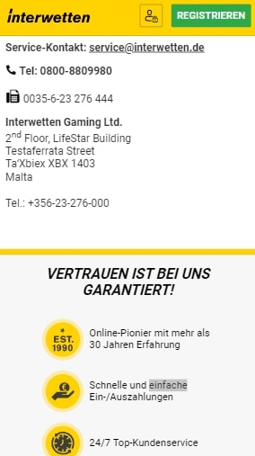 Interwetten Service