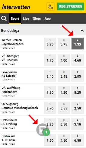 Interwetten Quoten