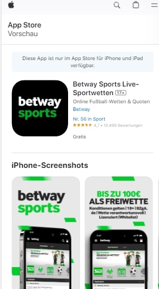 Betway iOS App