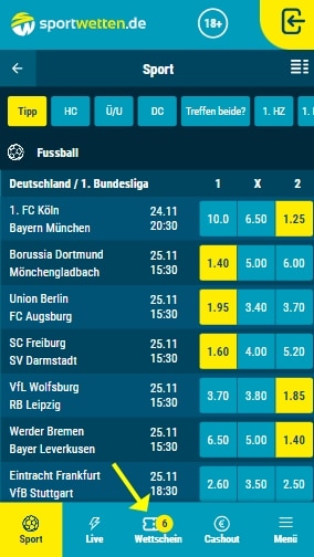 Sportwetten.de Wetten