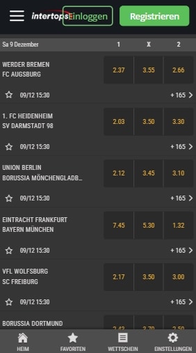 Intertops Bundesliga Wetten
