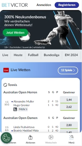 BetVictor Sportwetten App