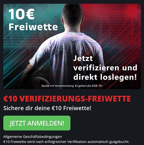 Intertops Gratiswette ohne Einzahlung 