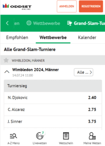 Oddset Wettprogramm