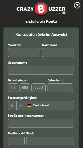 Crazybuzzer registrieren