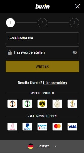 bei Bwin anmelden 