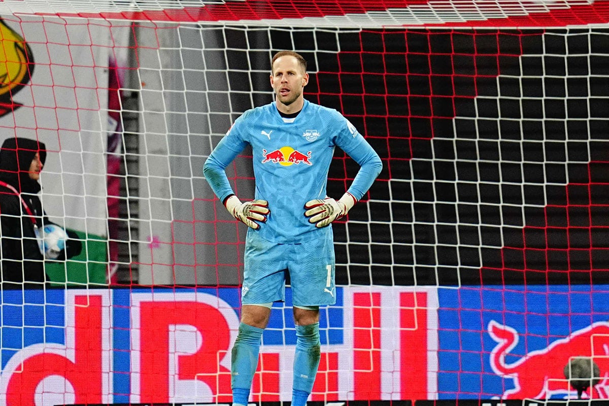 Leipzig-Keeper Peter Gulacsi / Leipzig Frankfurt DFB-Pokal Tipp (© Cal Sport Media / Alamy Stock Photo)