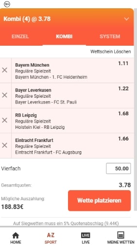 LeoVegas Wettschein