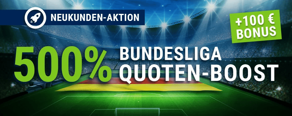 bet at home bundesliga quotenboost 500 Prozent