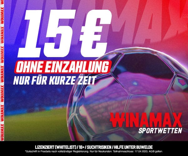 15€ ohne Einzahlung in Freebets