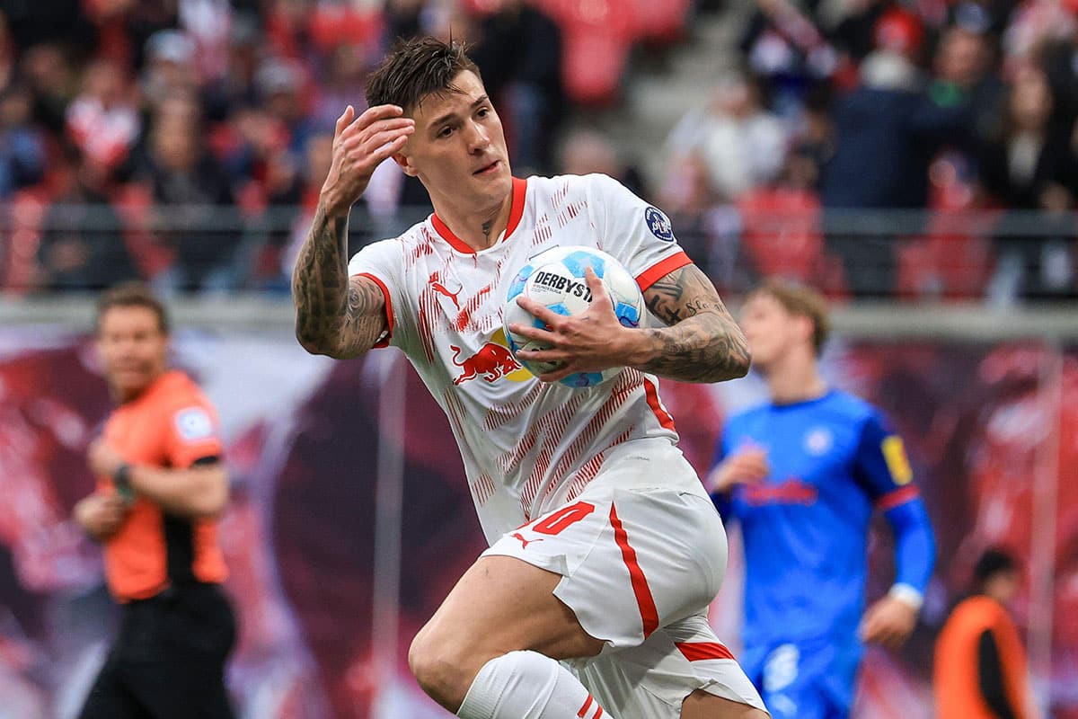 Benjamin Sesko / Leipzig FC Bayern Tipp (© dpa picture alliance / Alamy Stock Photo)