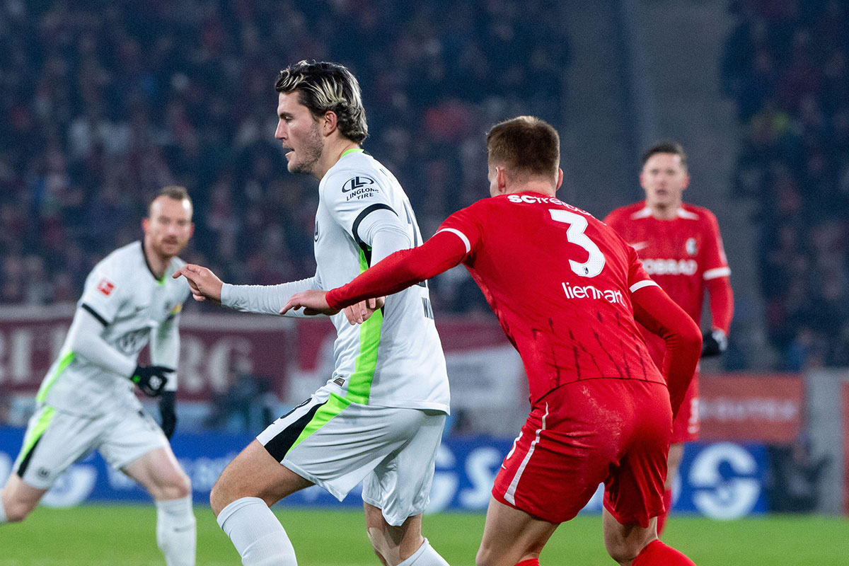 Jonas Wind vs. Philipp Lienhart / Wolfsburg Freiburg Tipp (© Eibner-Pressefoto / Alamy Stock Photo)