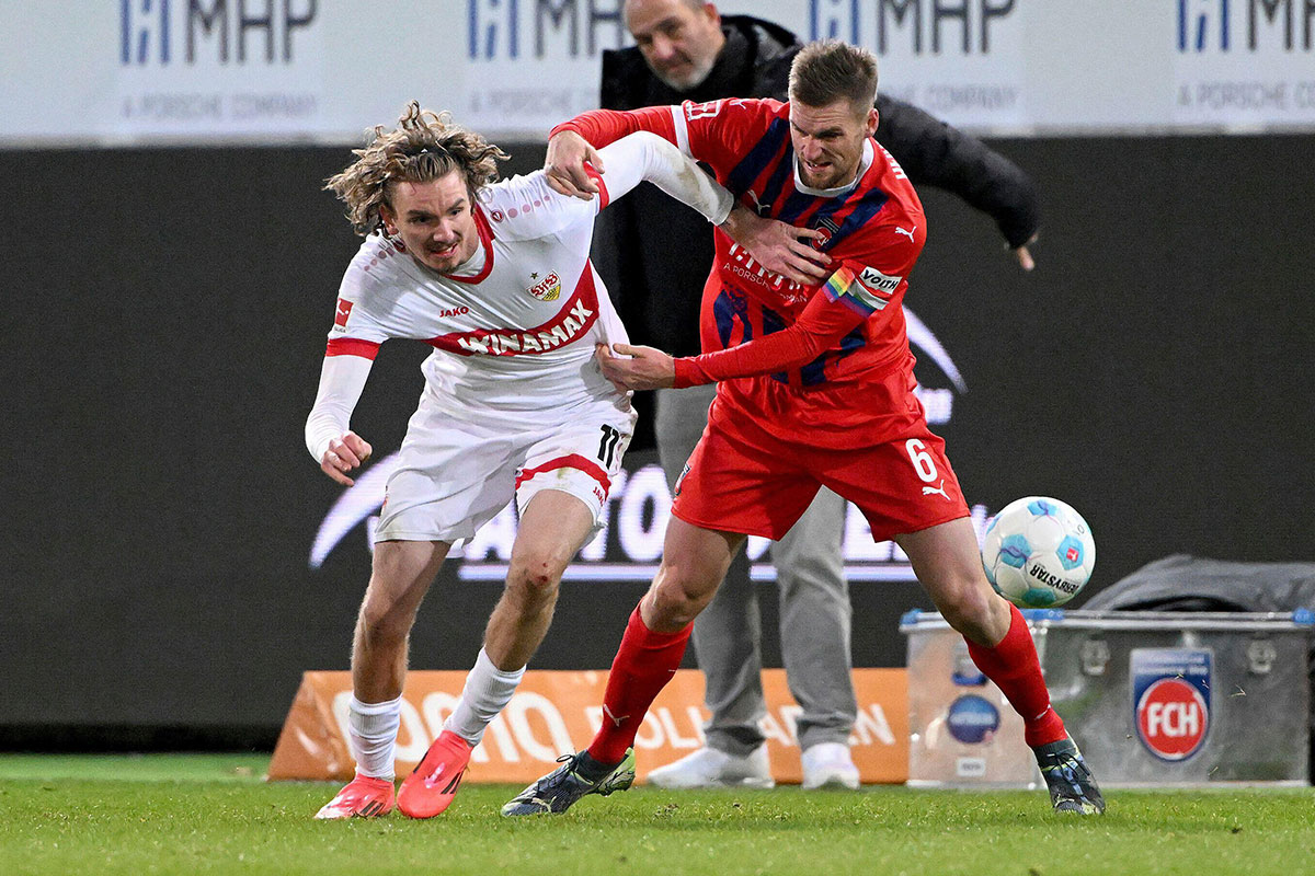Nick Woltemade vs. Patrick Mainka / Stuttgart Heidenheim Tipp (© dpa picture alliance / Alamy Stock Photo)